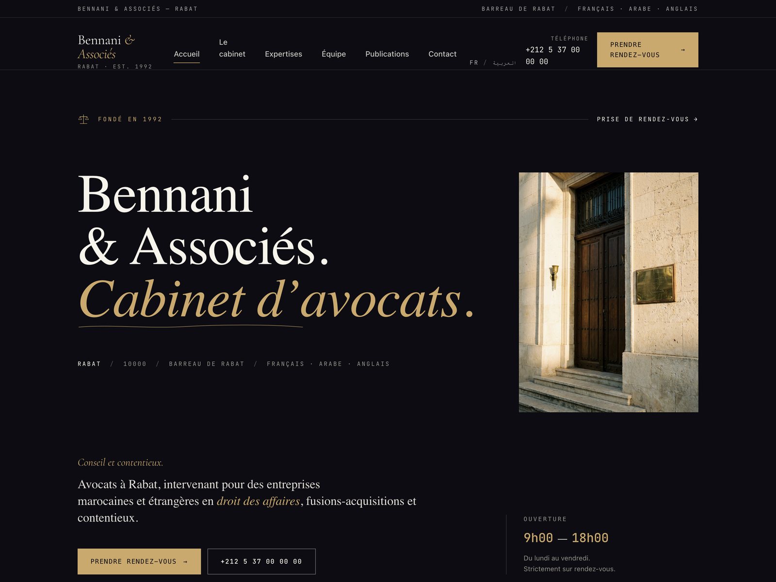 Aperçu — Cabinet Bennani & Associés